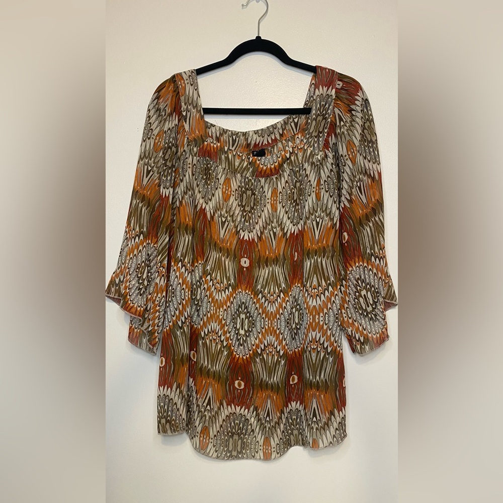Beautiful Sheer Blouse by Essentials By Milano
